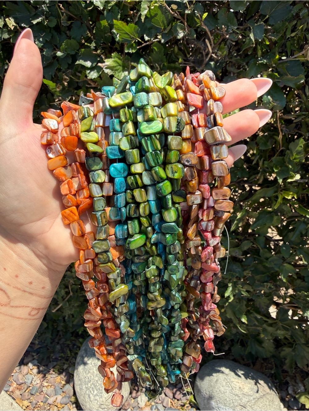 Bulk 10 Pack of Natural Shell Bead Strands